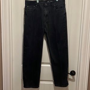 Men’s George Black Denim Jeans, 36x30- fast shipping